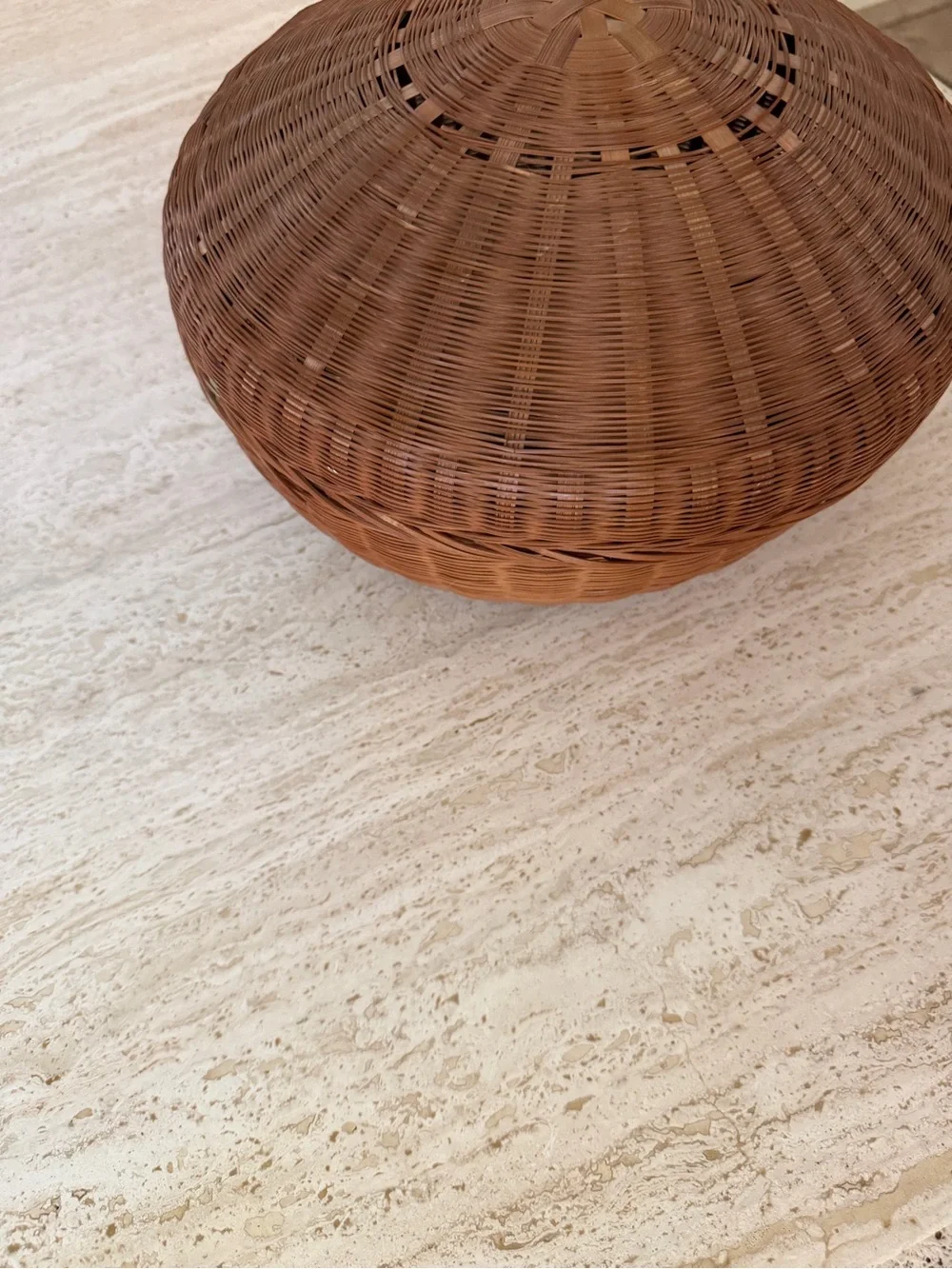 Vintage Woven Round Basket
